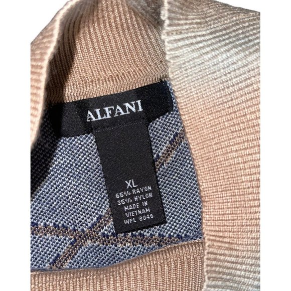 ALFANI Women's XL Mock-Neck Striped Sweater in Camel Tan - Picture 7 of 12